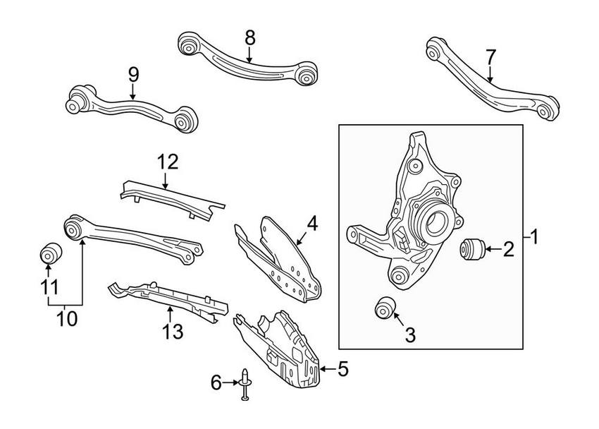 Mercedes Suspension Control Arm - Rear Driver Left 2313500353